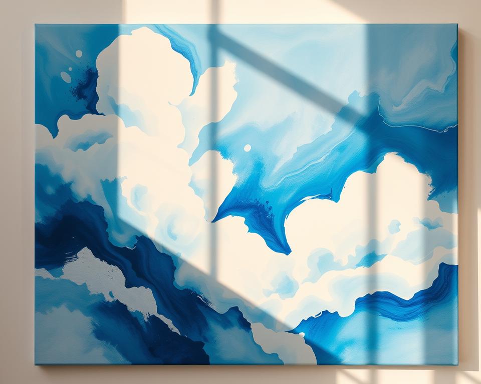 Warm Accents with Abstract Wall Painting