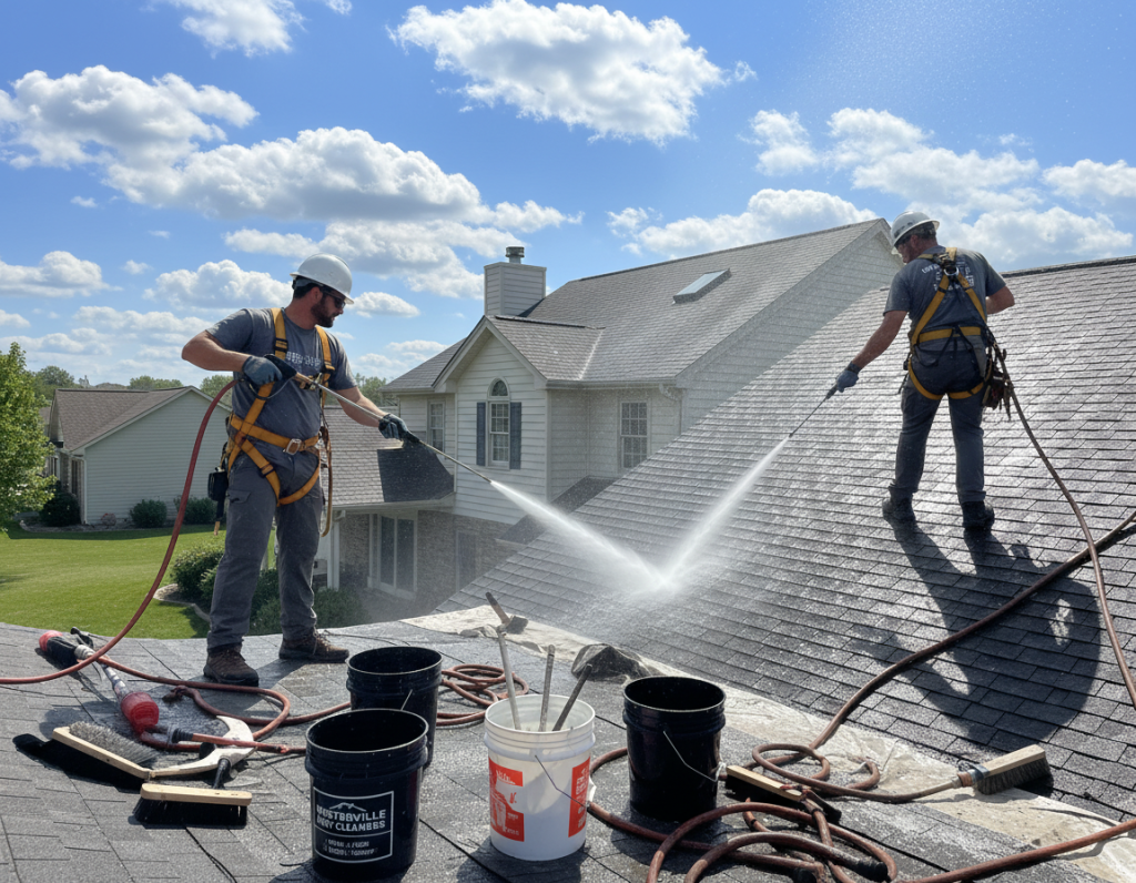 How Roof Washing in Westerville Improves Curb Appeal