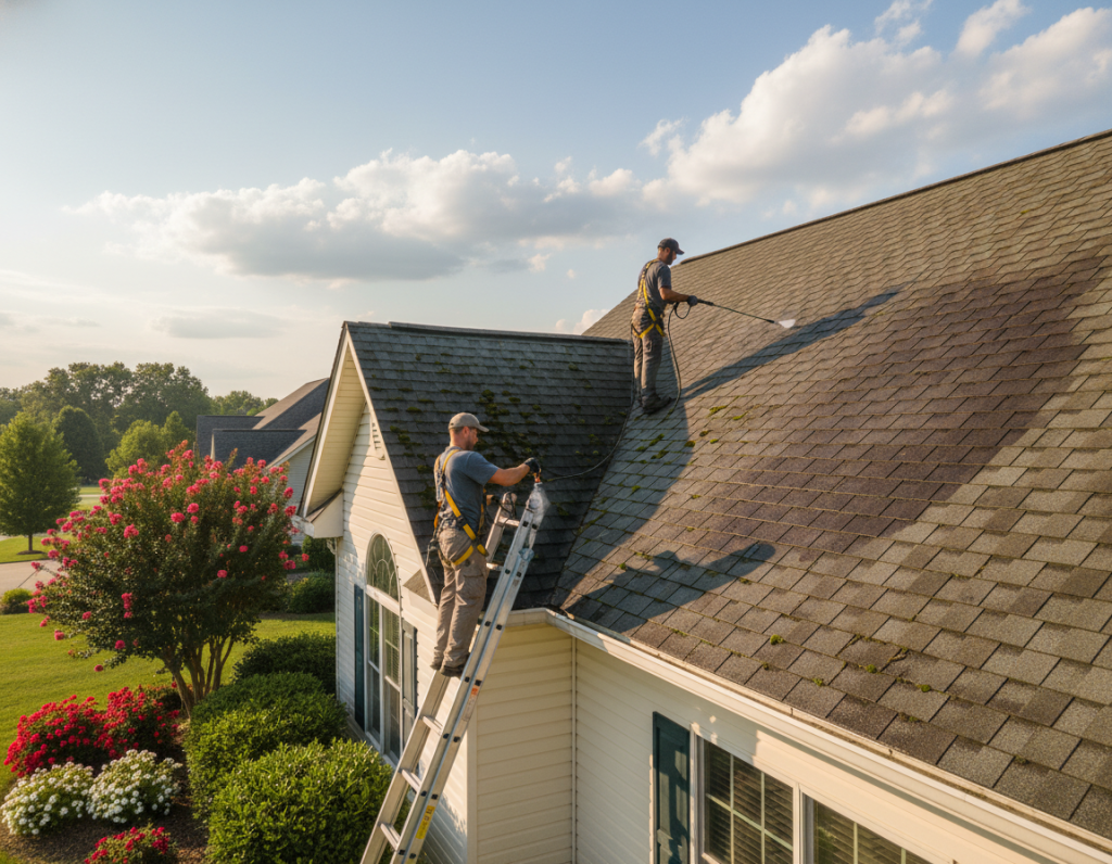Roof Cleaning Before Winter in Westerville Ohio